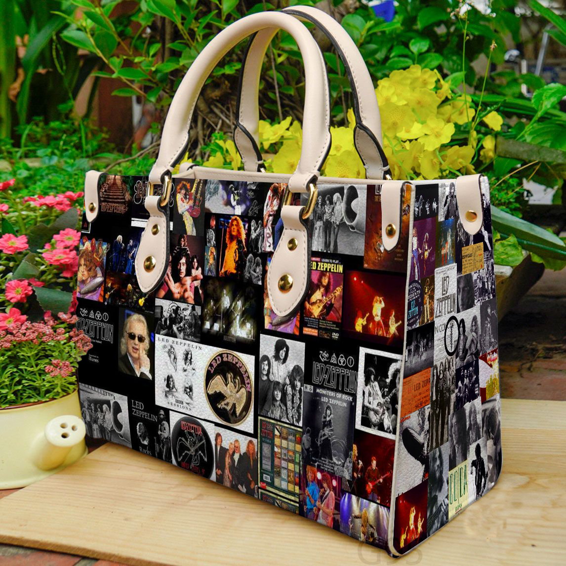 Led Zeppelin Women Leather Hand Bag