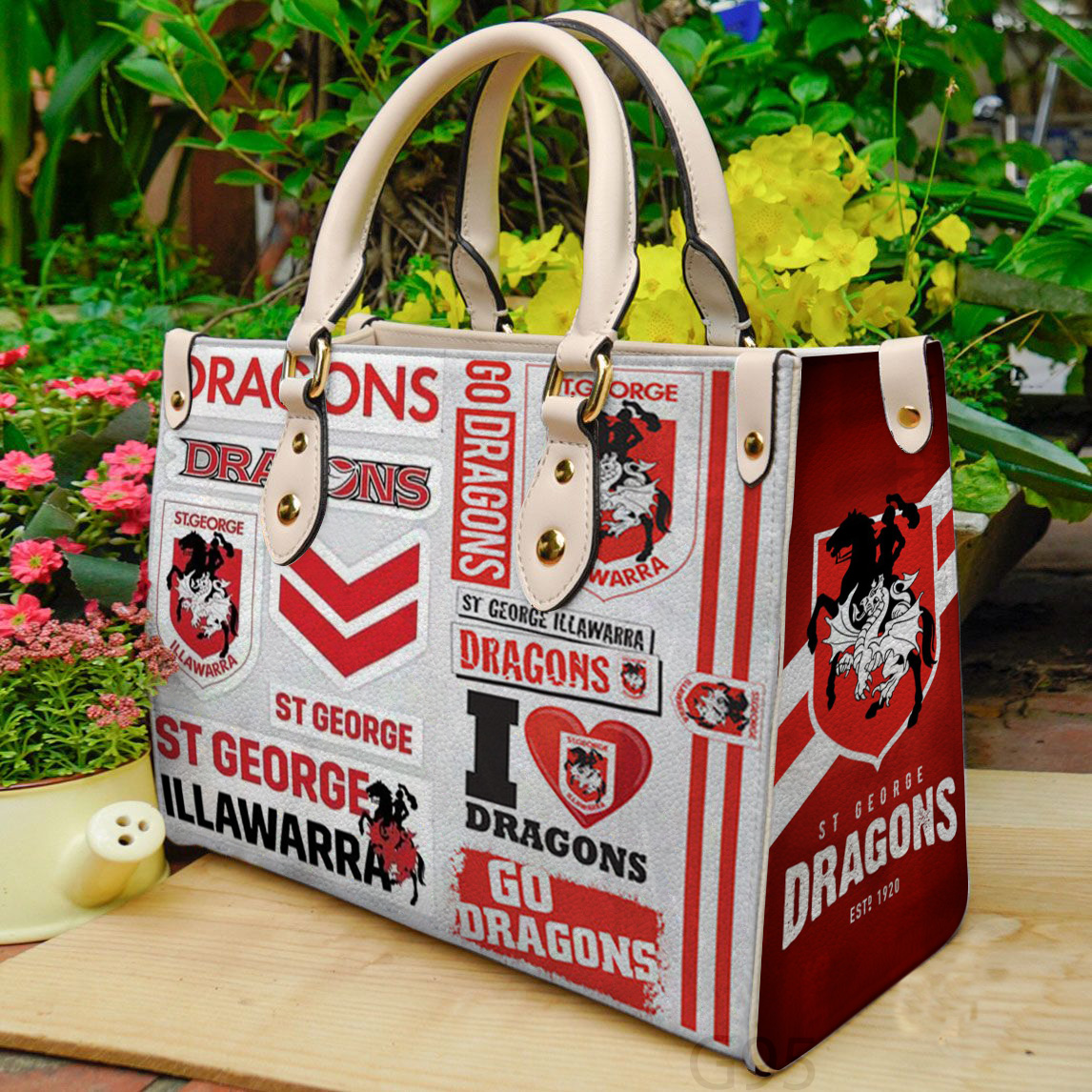 St George Illawarra Dragons Women Leather Hand Bag