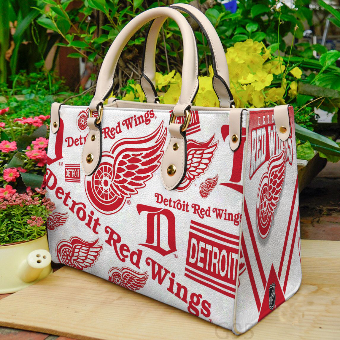 Detroit Red Wings Women Leather Hand Bag