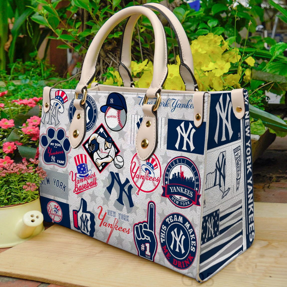 New York Yankees 1gg Women Leather Hand Bag