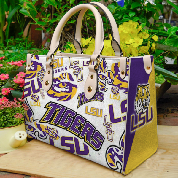 Lsu Tigers Love Women Leather Hand Bag