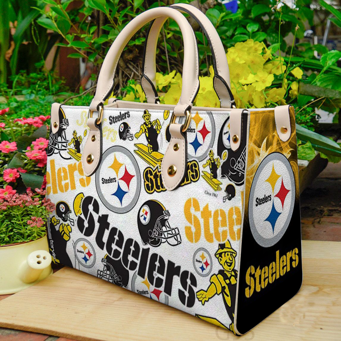 Pittsburgh Steelers Love Women Leather Hand Bag