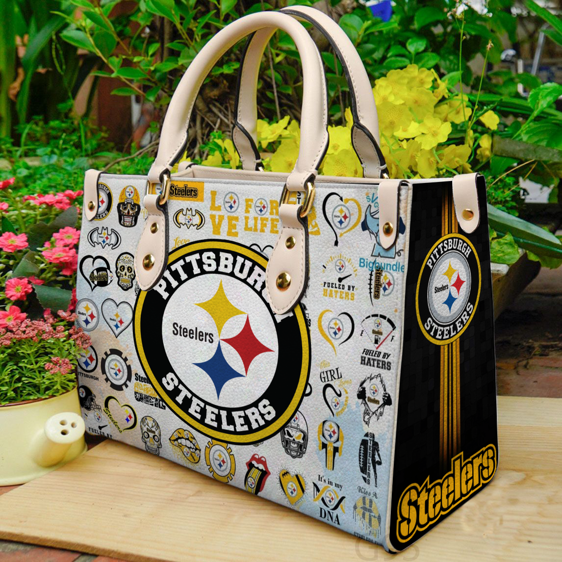 Pittsburgh Steelers Women Leather Hand Bag