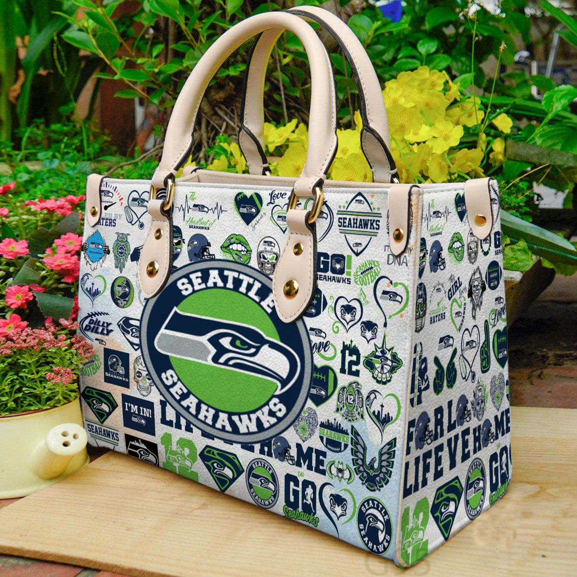 Seattle Seahawks Women Leather Hand Bag