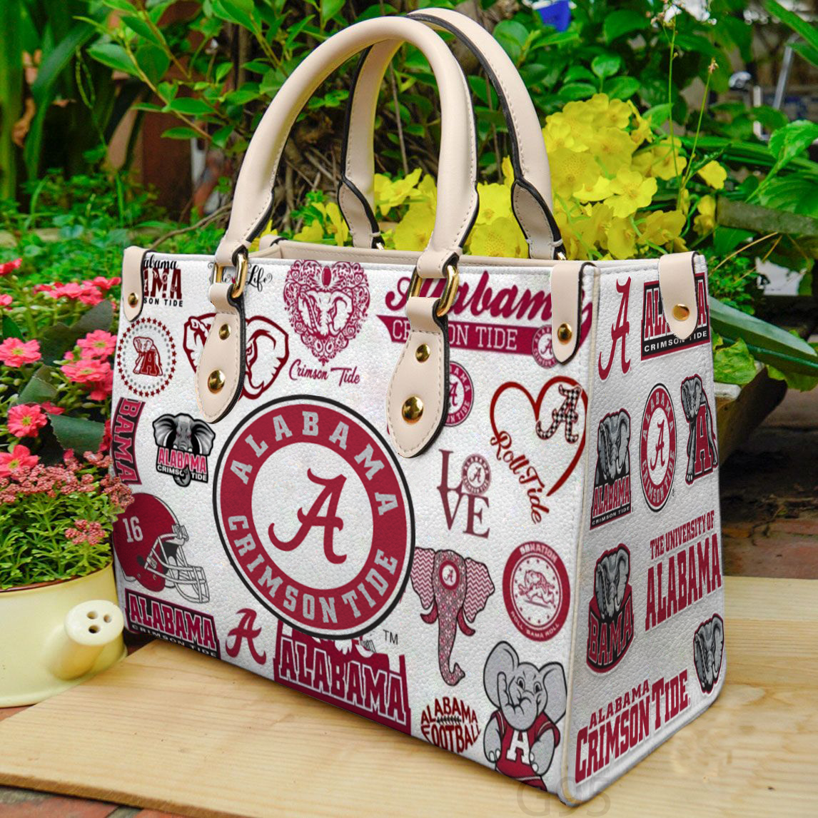 Alabama Crimson Tide Women Leather Hand Bag