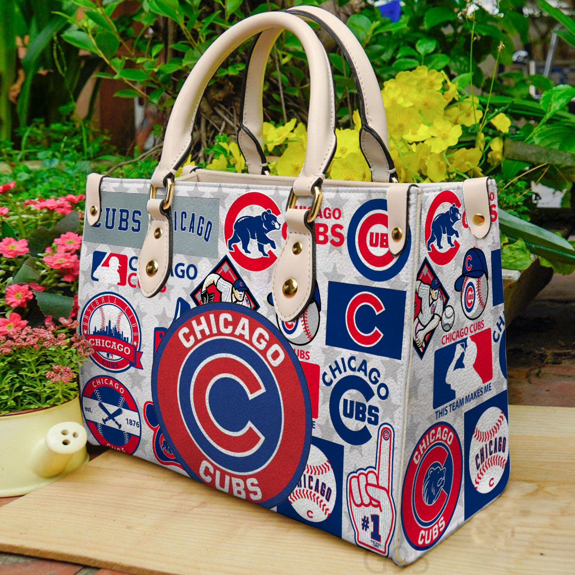 Chicago Cubs Women Leather Hand Bag