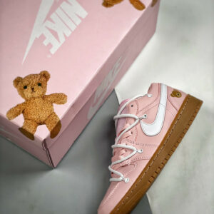 Custom Air Jordan 1 Low Arctic Pink White-Gum Light Brown For Sale