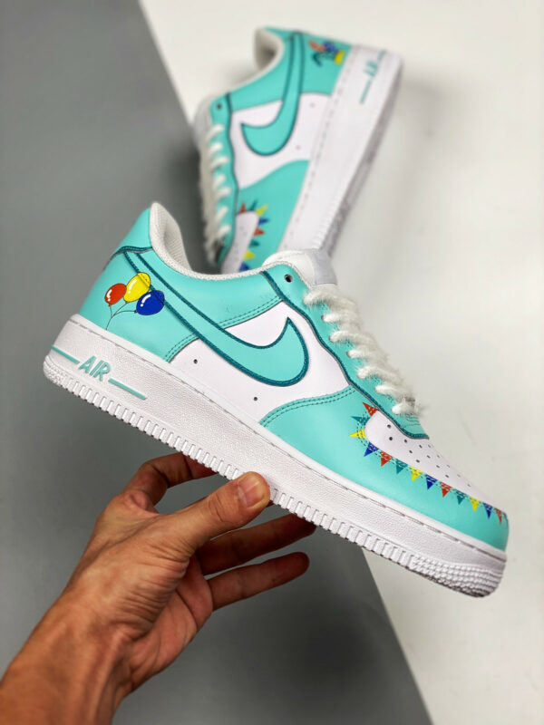 Custom Nike Air Force 1 White Green For Sale