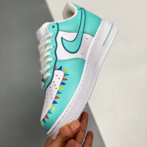 Custom Nike Air Force 1 White Green For Sale