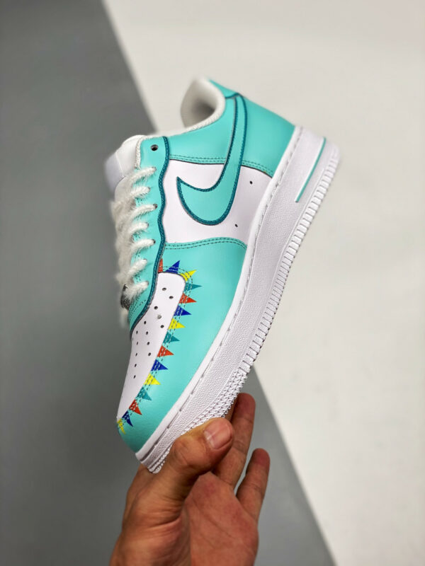 Custom Nike Air Force 1 White Green For Sale