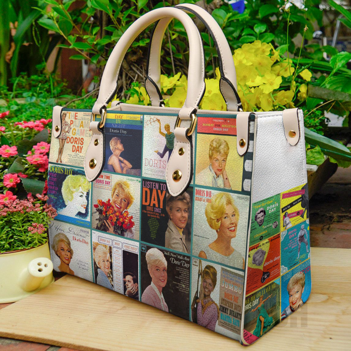 Doris Day lover Women Leather Hand Bag