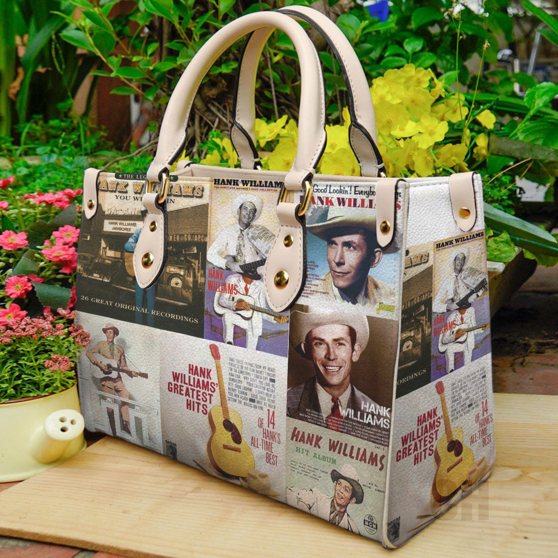 Hank Williams Women Leather Hand Bag