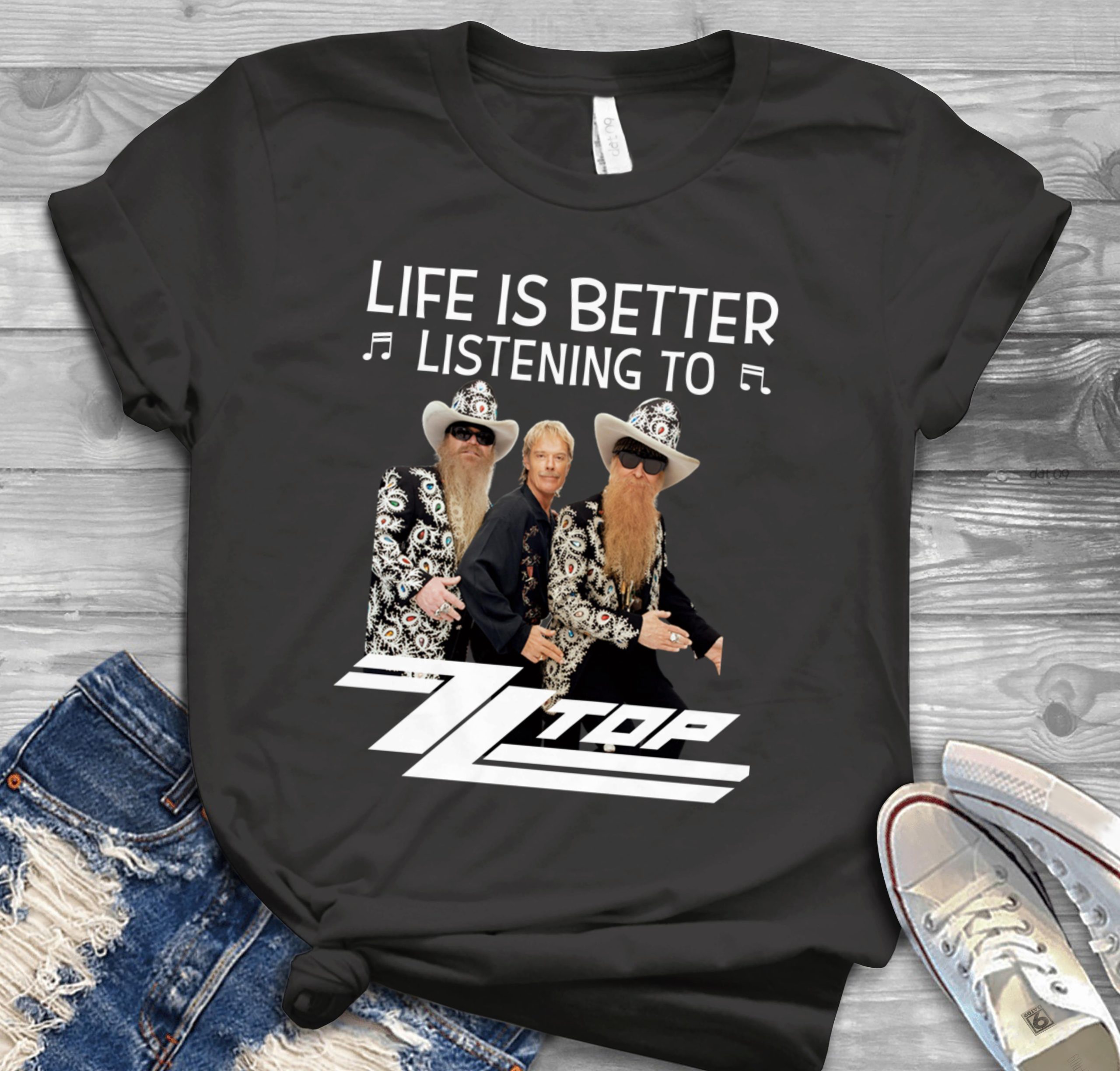 Life Is Better Listening To Zz Top Scaled T Shirt