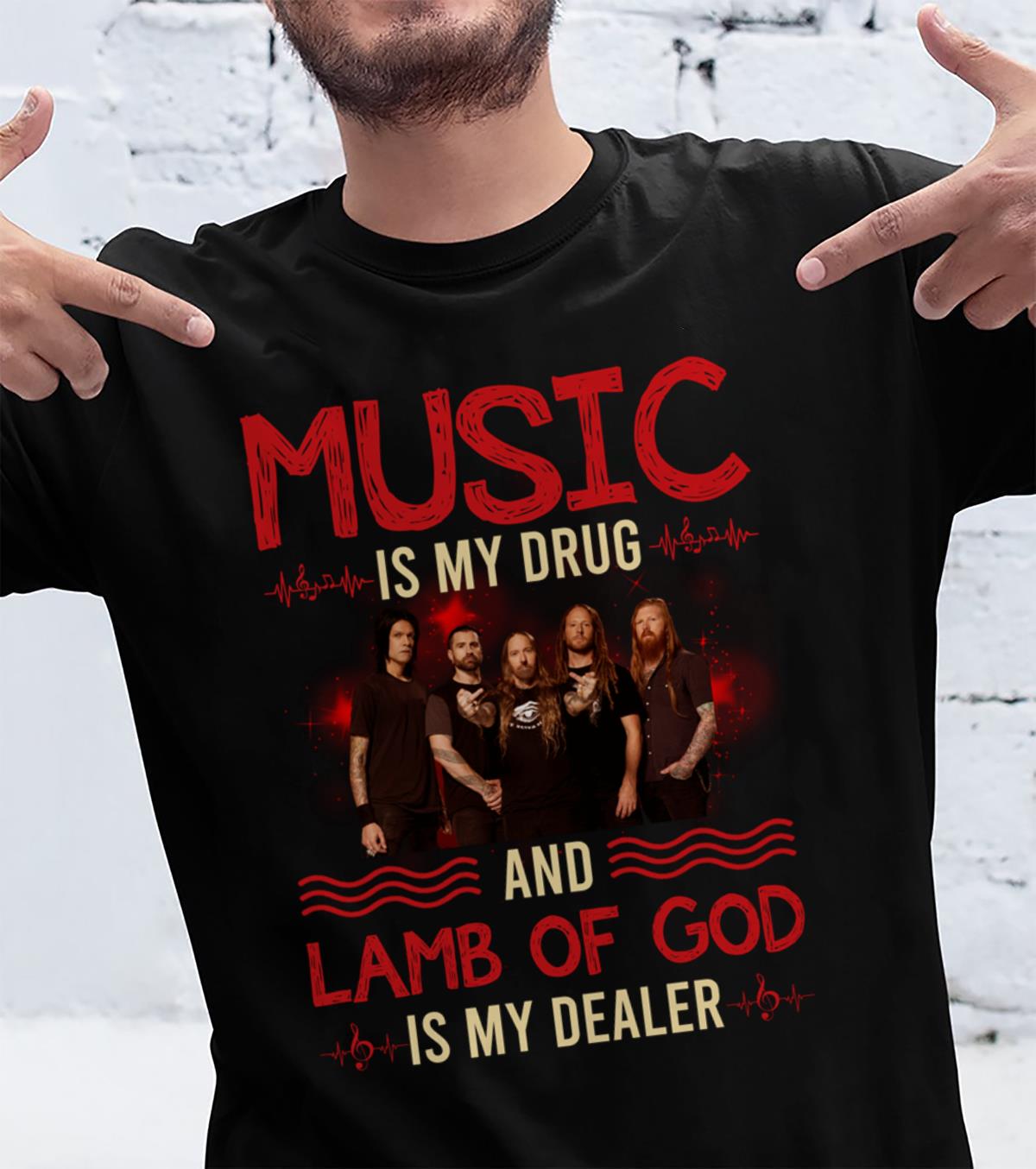 Music Is My Drug And Lamb Of God Is My Dealer T Shirt