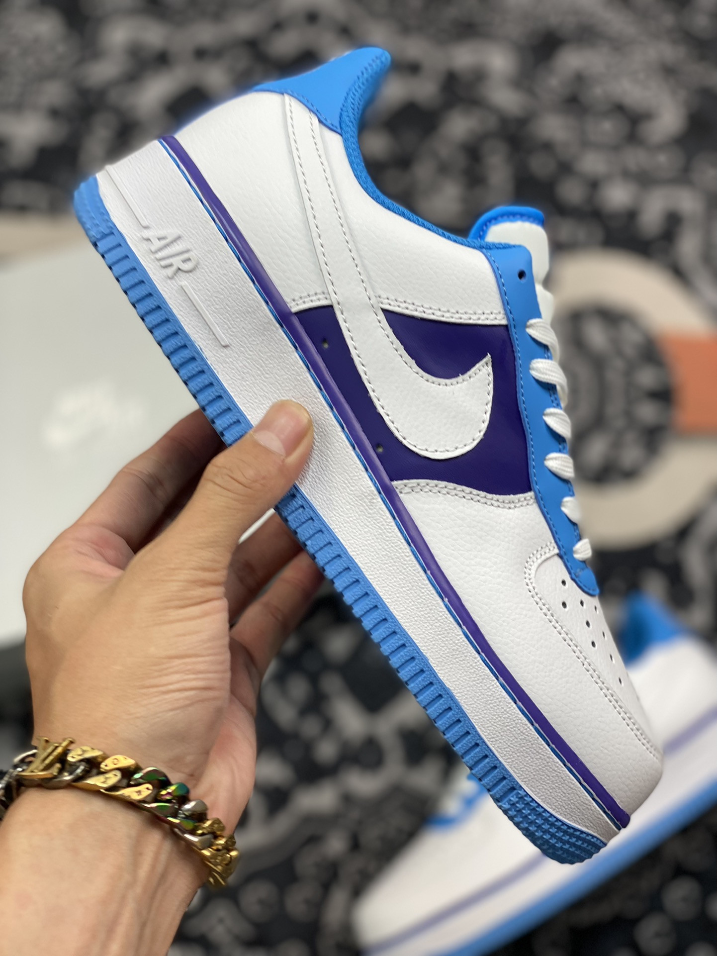 NBA x Nike Air Force 1 Low Lakers White Coast-Field Purple For Sale