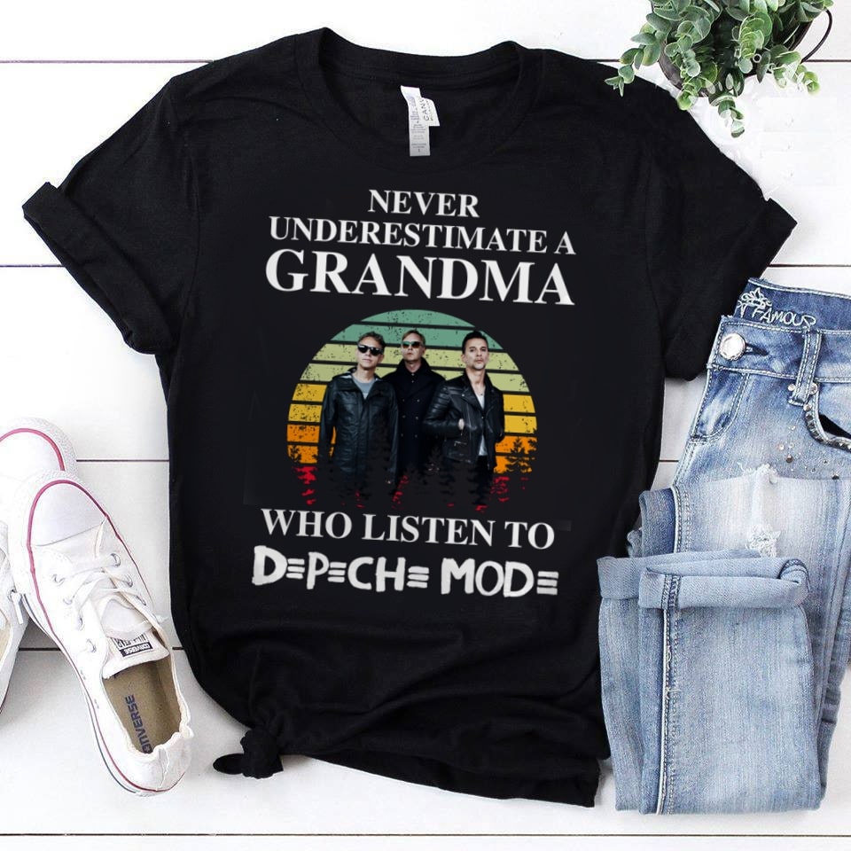 Never Underestimate A Grandma Who Listen To Depeche Mode T Shirt