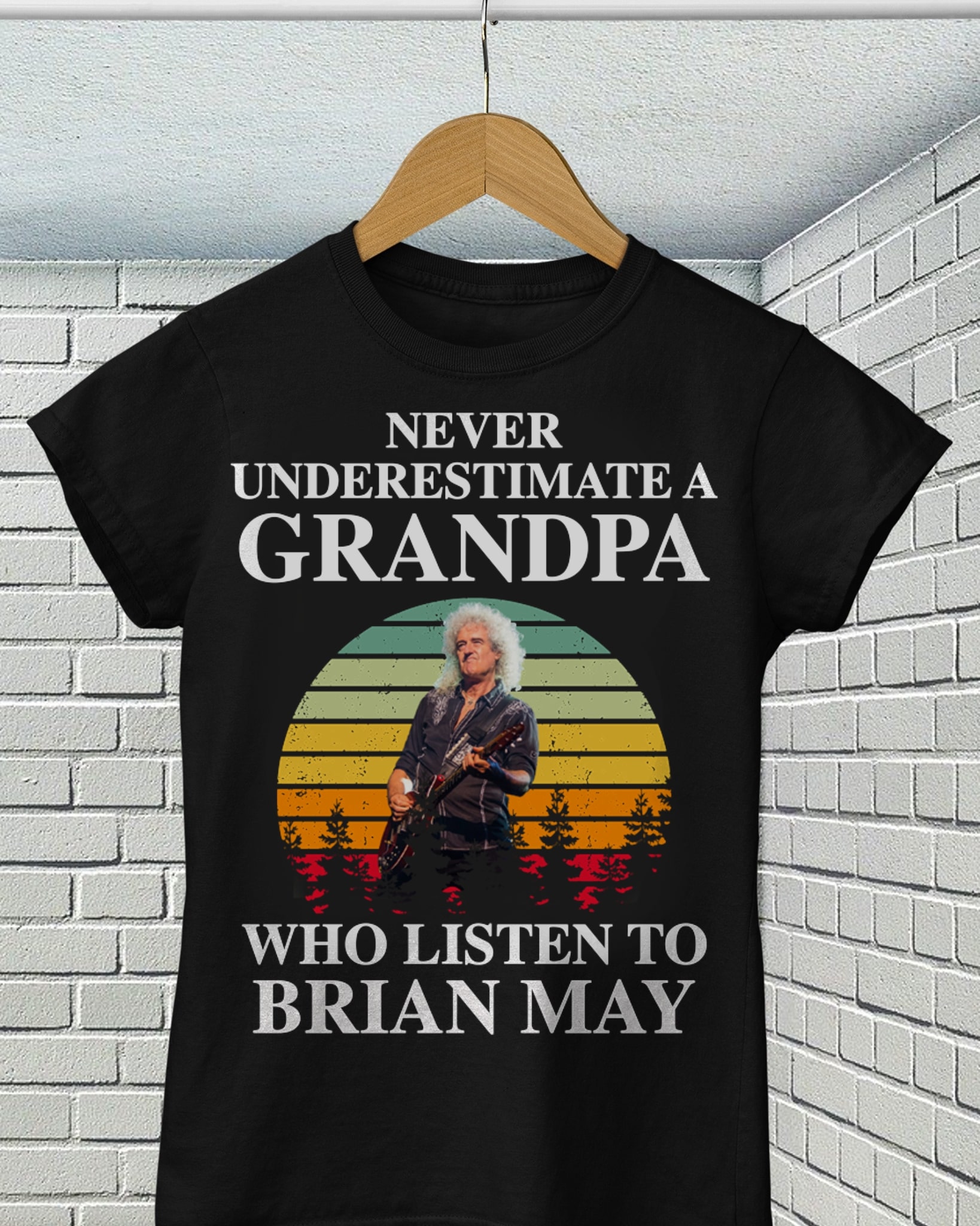 Never Underestimate A Grandpa Who Listen To Brian May T Shirt