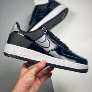 Nike Air Force 1 07 SE Premium Black Silver For Sale