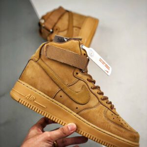 Nike Air Force 1 High Flax Wheat-Gum Light Brown-Black For Sale