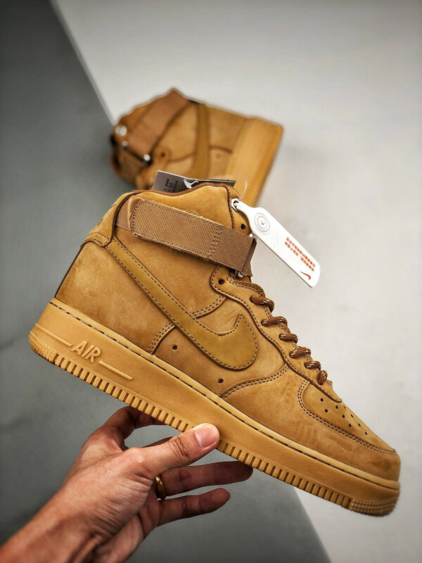 Nike Air Force 1 High Flax Wheat-Gum Light Brown-Black For Sale