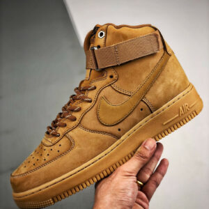 Nike Air Force 1 High Flax Wheat-Gum Light Brown-Black For Sale