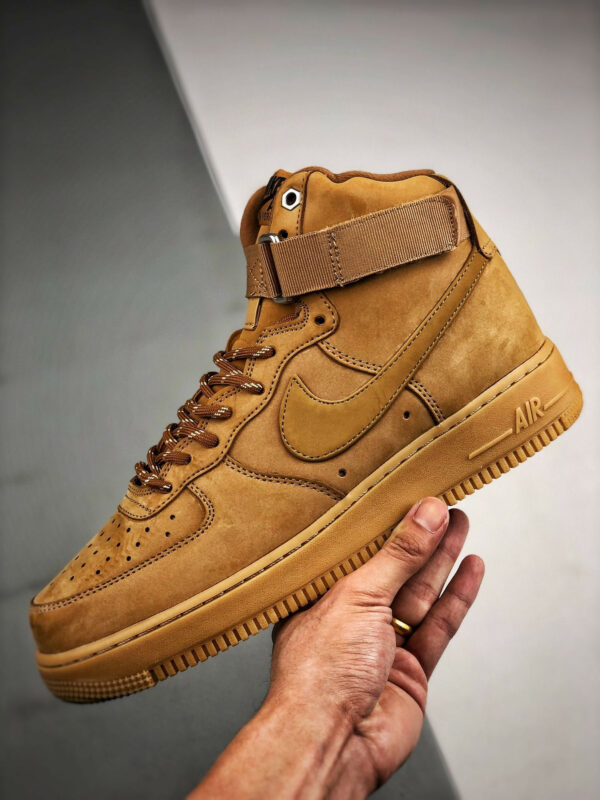 Nike Air Force 1 High Flax Wheat-Gum Light Brown-Black For Sale