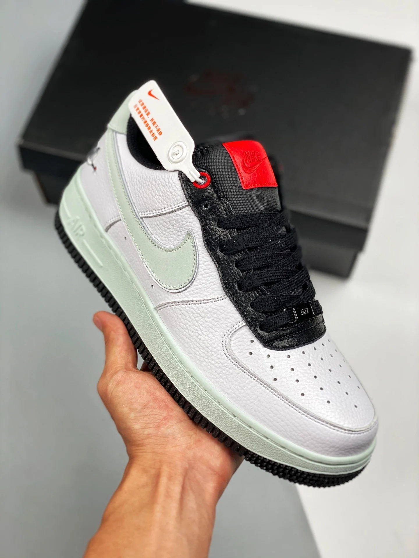 Nike Air Force 1 Low Milky Stork White Photon Dust-Black-Chile Red For Sale