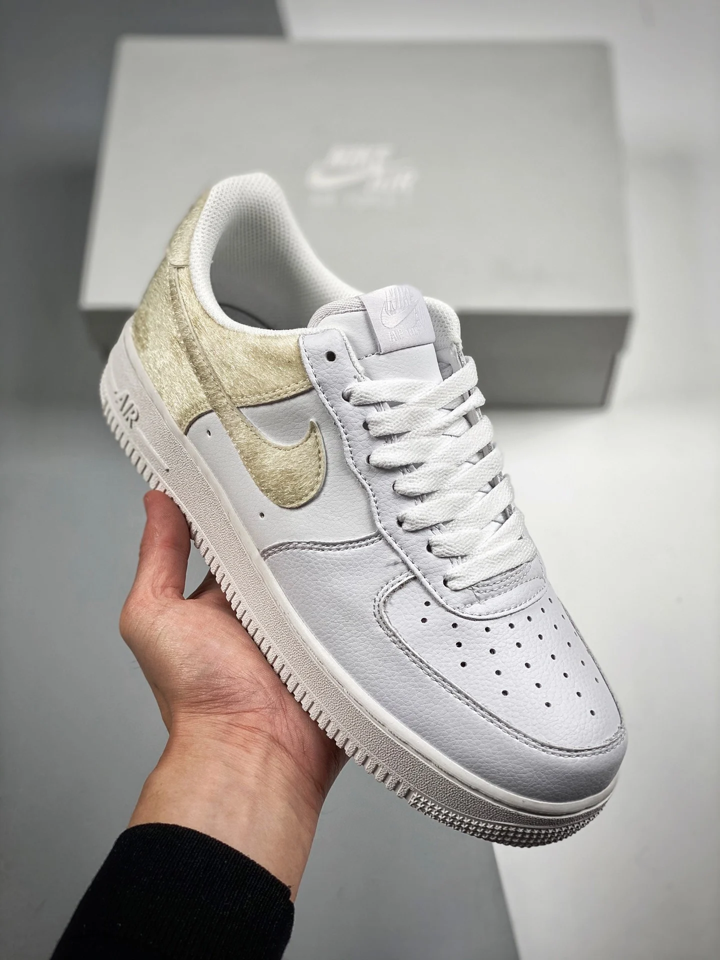 Nike Air Force 1 Low Pony Hair Photon Dust White For Sale