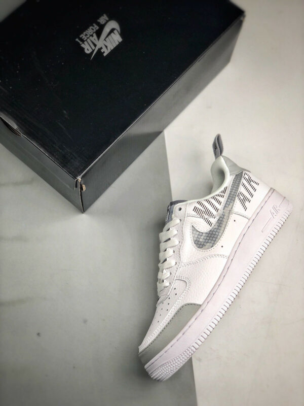 Nike Air Force 1 Low Under Constructioan White Wolf Grey-Black For Sale