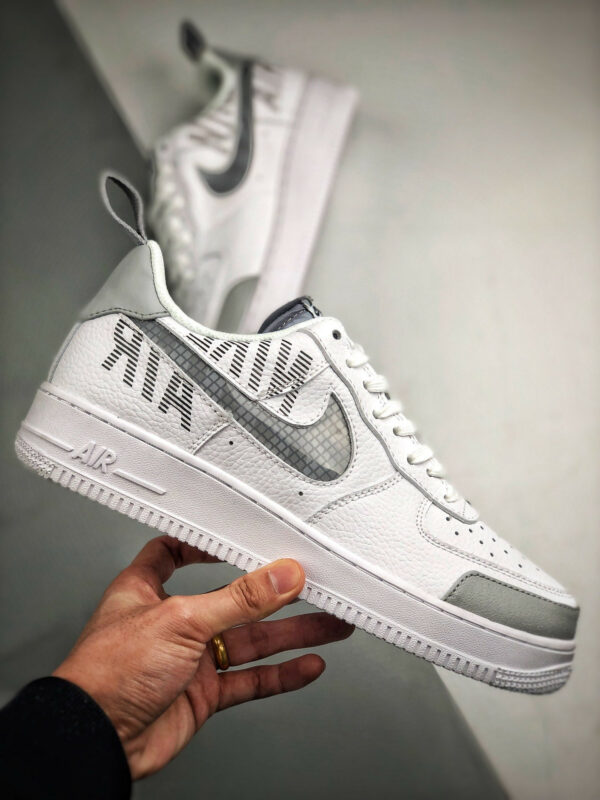 Nike Air Force 1 Low Under Constructioan White Wolf Grey-Black For Sale