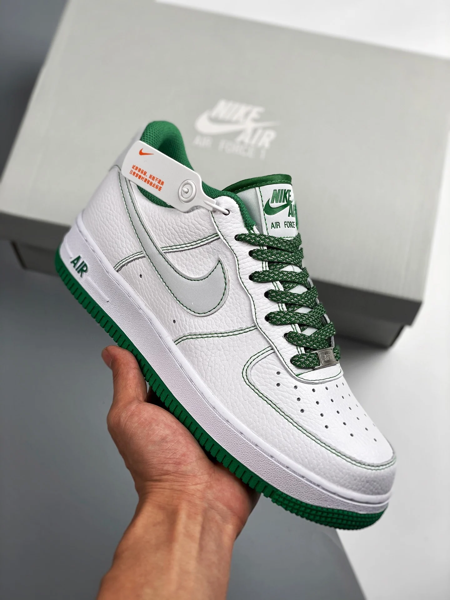 Nike Air Force 1 Low White White-Pine Green For Sale