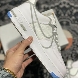 Nike Air Force 1 React White Light Smoke Grey-University Gold For Sale