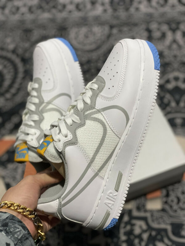 Nike Air Force 1 React White Light Smoke Grey-University Gold For Sale