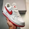 Nike Air Force 1 White Habanero Red Mini Swoosh For Sale