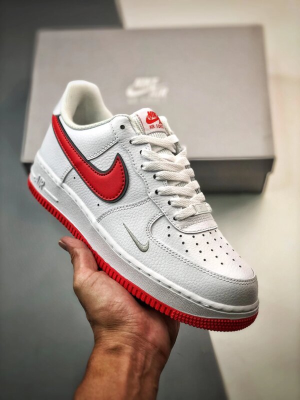 Nike Air Force 1 White Habanero Red Mini Swoosh For Sale