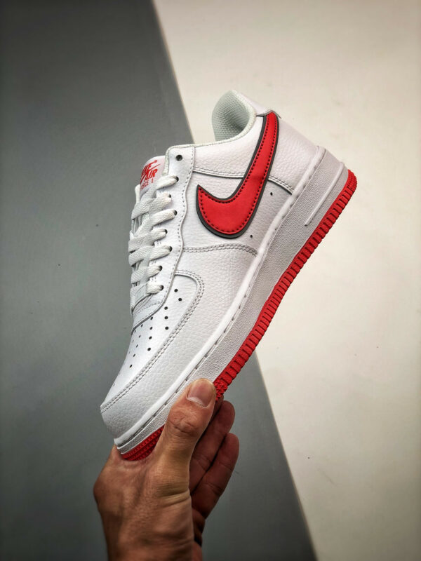 Nike Air Force 1 White Habanero Red Mini Swoosh For Sale