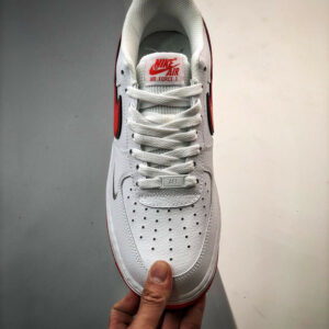 Nike Air Force 1 White Habanero Red Mini Swoosh For Sale