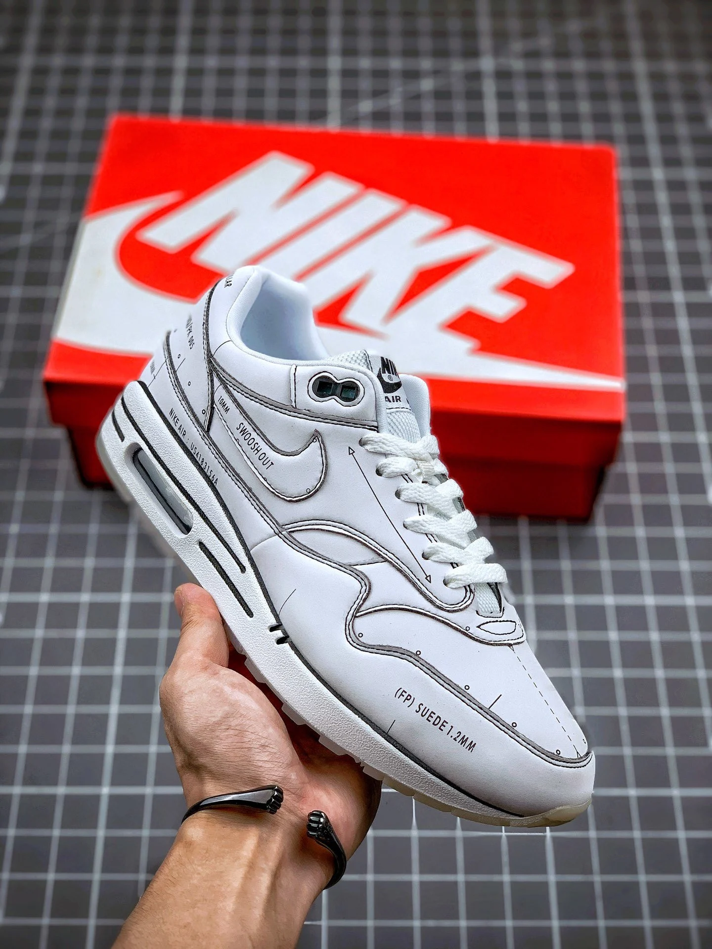 Nike Air Max 1 Sketch To Shelf White Black CJ4286-100 On Sale