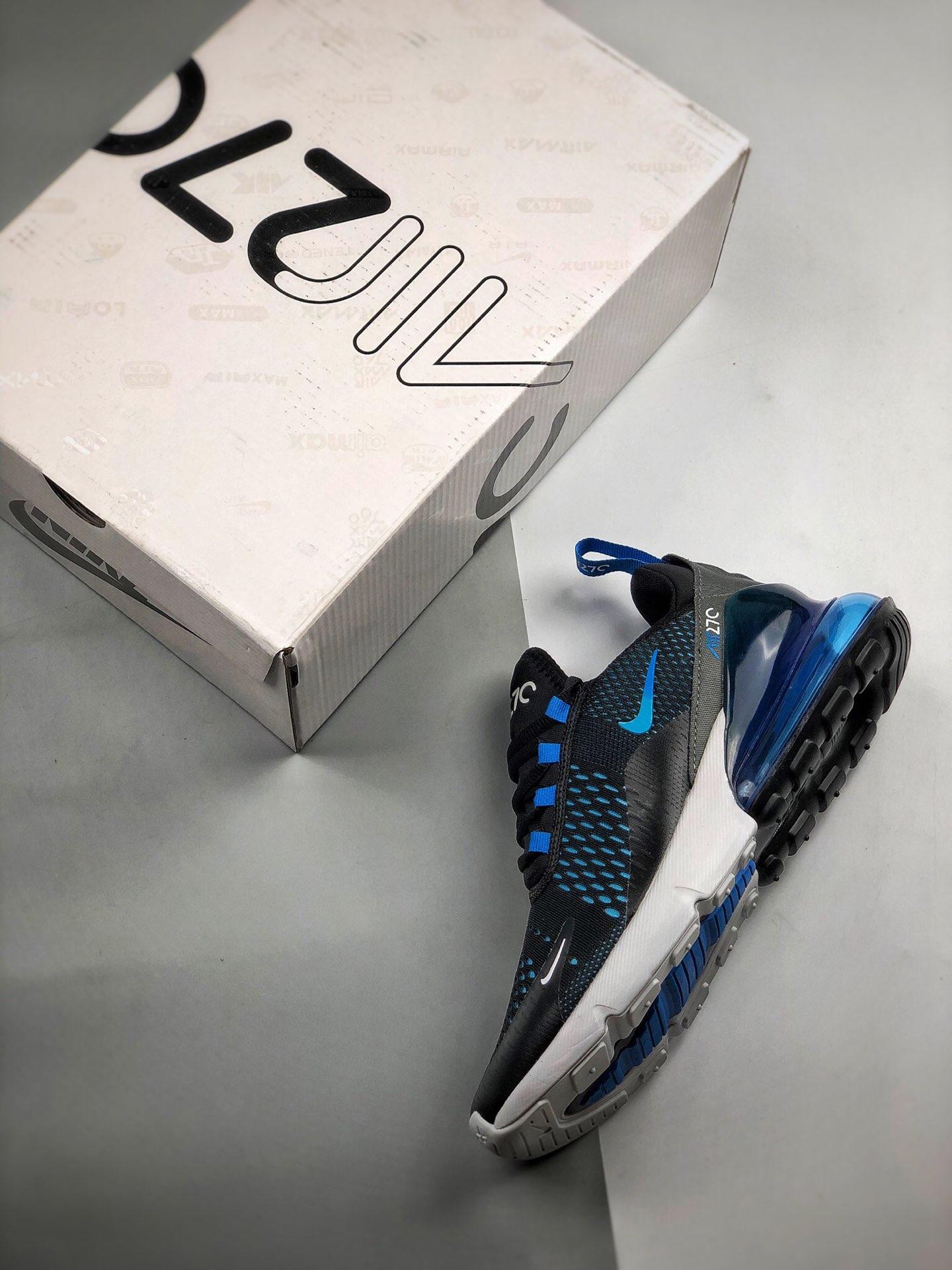 Nike Air Max 270 Black Photo Blue AH8050-019 For Sale