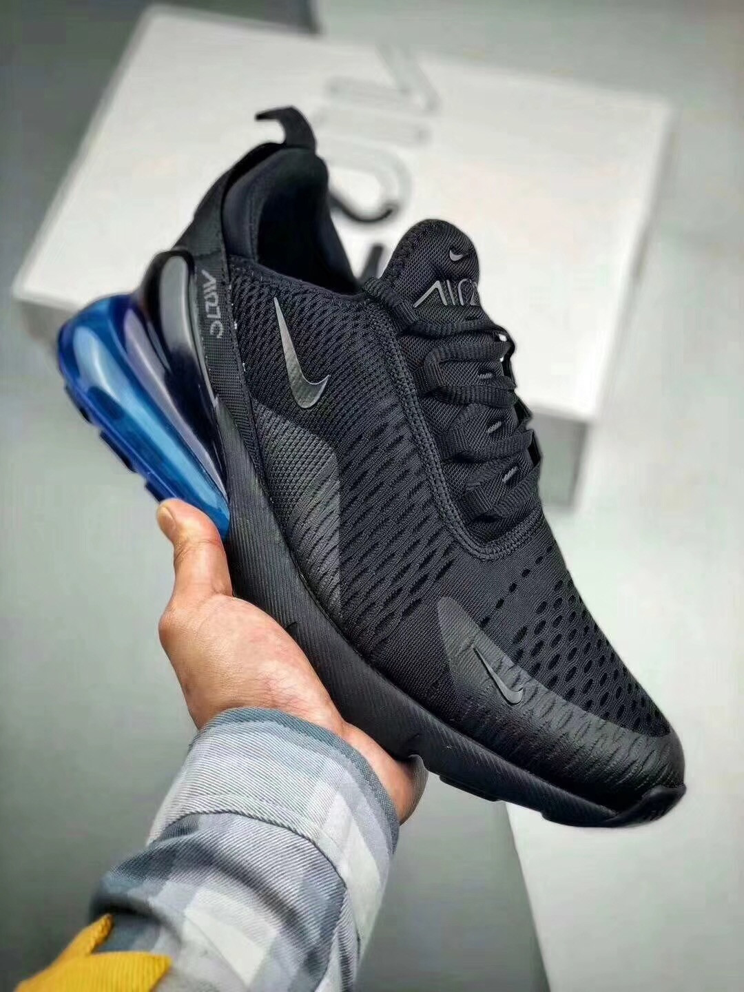 Nike Air Max 270 Black Photo Blue For Sale