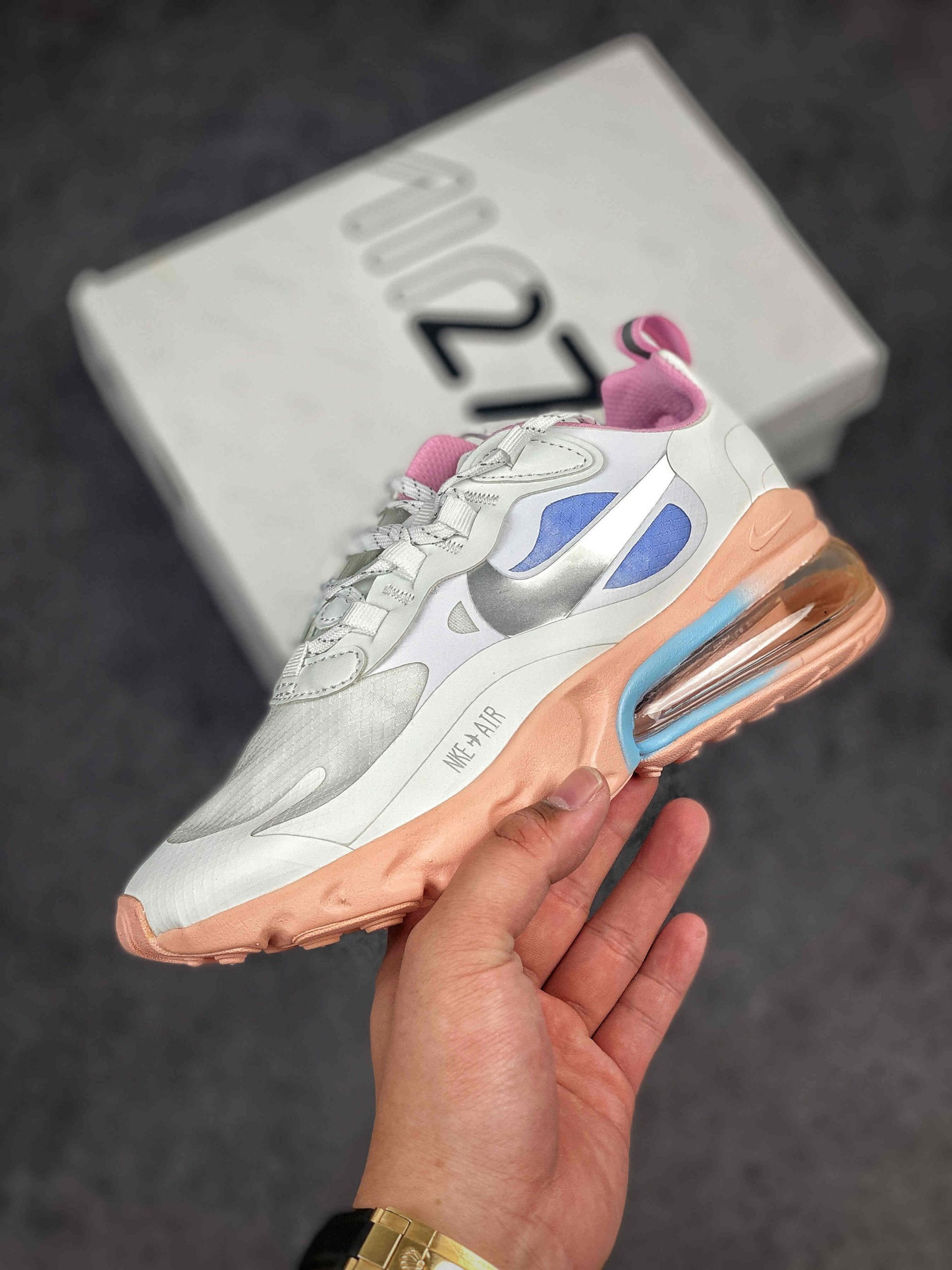 Nike Air Max 270 React Pink Washed Coral For Sale