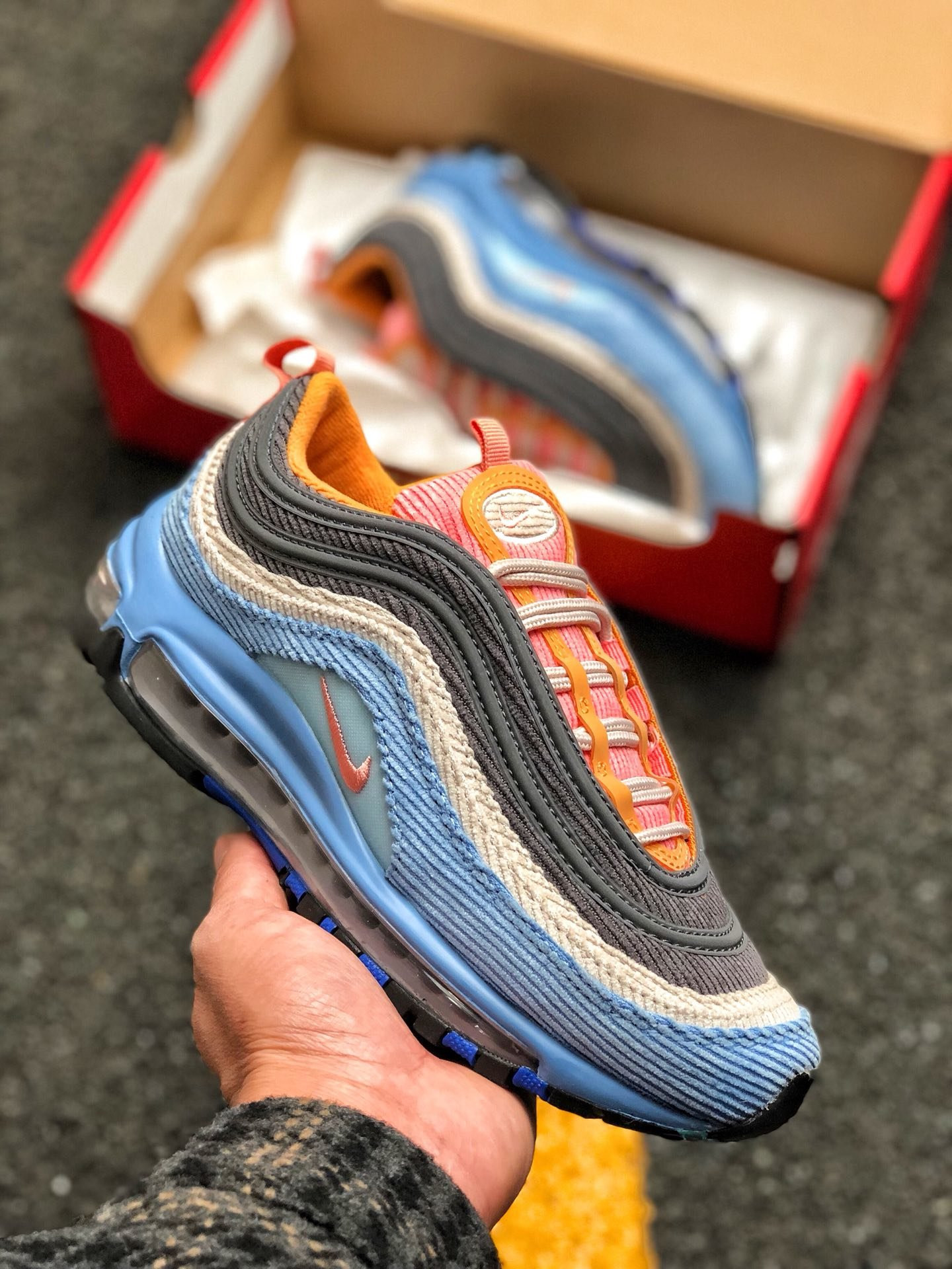 Nike Air Max 97 Corduroy Pack Light Blue On Sale