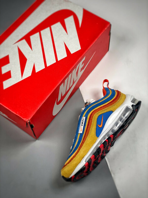 Nike Air Max 97 Running Club Pollen Light Photo Blue University Red Orange For Sale