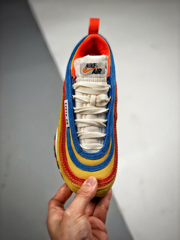 Nike Air Max 97 Running Club Pollen Light Photo Blue University Red Orange For Sale