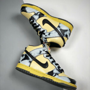 Nike Dunk High 1985 Black Acid Wash Lemon Drop Black-Saturn Gold For Sale