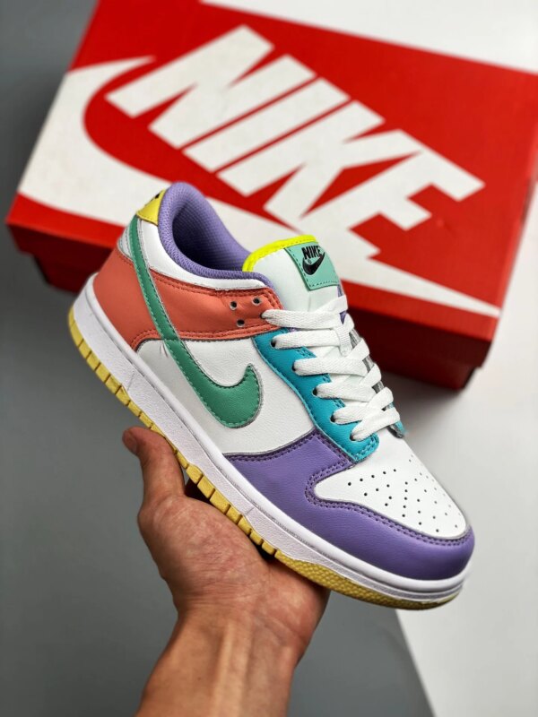 Nike Dunk Low Easter White Green Glow-Sunset Pulse For Sale