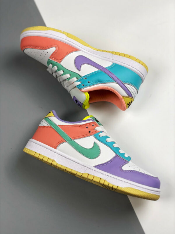 Nike Dunk Low Easter White Green Glow-Sunset Pulse For Sale