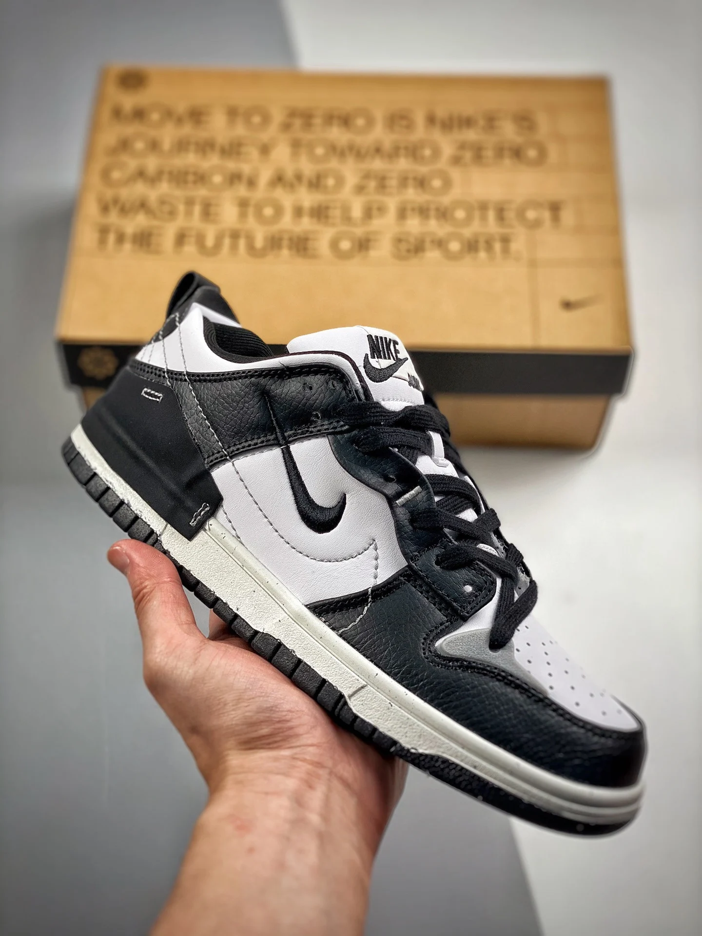 Nike Dunk Low Disrupt 2 Panda Black Pure Platinum-White For Sale