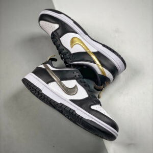 Nike Dunk Low Off Noir White Metallic Gold DH9764-001 For Sale