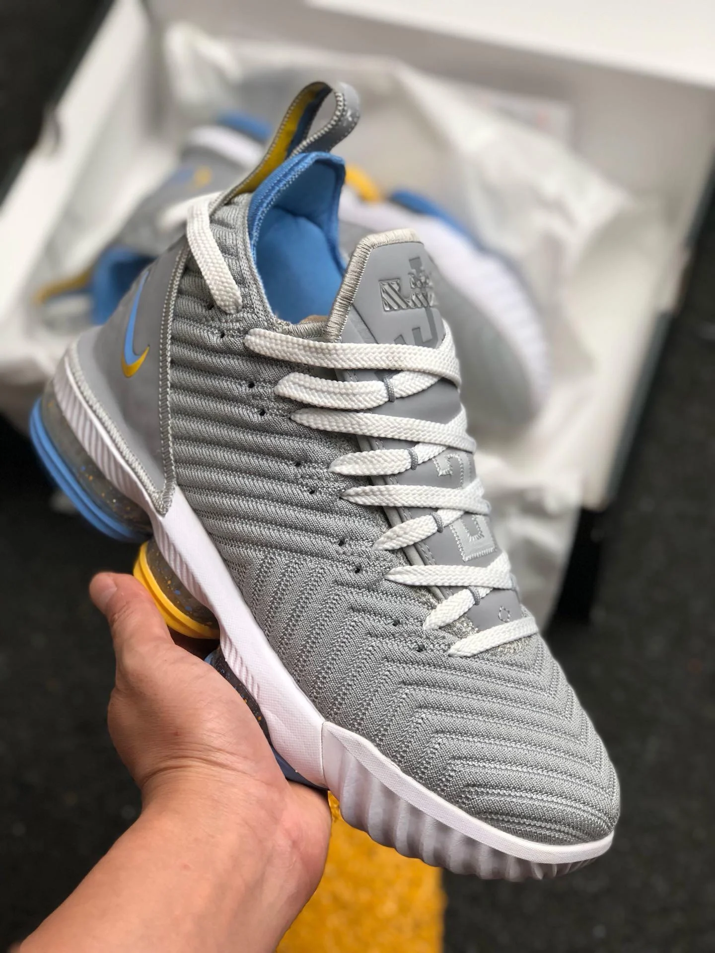 Nike LeBron 16 MPLS Wolf Grey White-University Blue For Sale